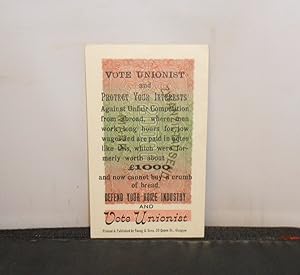 Glasgow Election flyer printed on unused German Reichsbank notes dated 1923