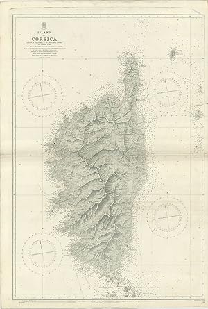 Island of Corsica. Surveyed by Captain Hell, of the French Royal Navy 1824 with Corrections to 1894.