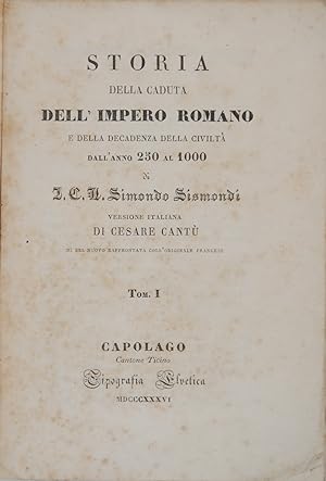 Storia della caduta dell'Impero Romano e della decadenza della civiltà dall'anno 250 al 1000 (II ...