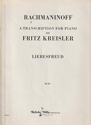 RACHMANINOFF Transcription For Piano of Fritz Kreisler "LIEBESFREUD"