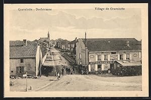 Carte postale Gravelotte, Dorfstrasse avec Gasthof zum goldenen Ross