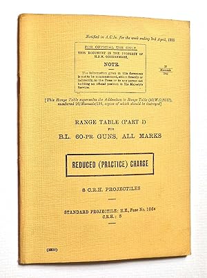 Rangle Table (Part I) for B.L. 60-Pr. Guns, All MArks (1935)