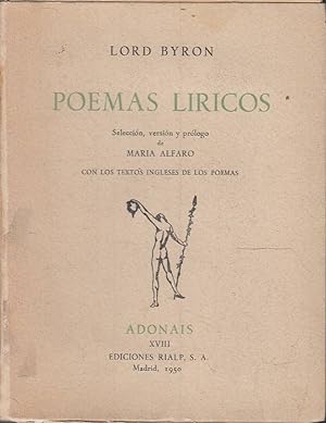 POEMAS LIRÍCOS. Selección, versión y prólogo de María Alfaro. Colección Adonáis, XVIII