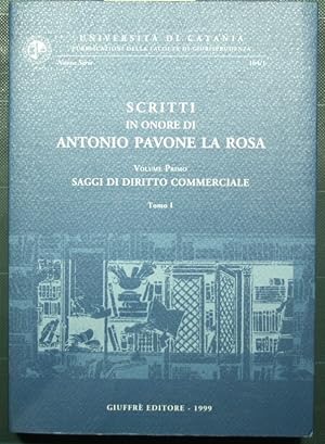 Scritti in onore di Antonio Pavone La Rosa