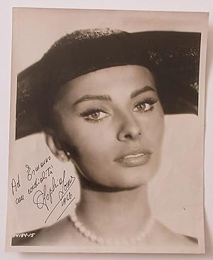 8x10 Signed Photo of Sophia Loren, dated 1958