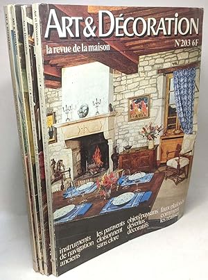 4 numéros de Art & décoration la revue de la maison: n°178 (1974) + n°180 (1975) + N°1977 + N°203...