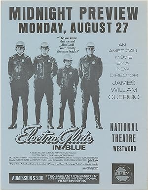 Electra Glide in Blue (Original flyer for a preview screening of the 1973 film at the National Th...