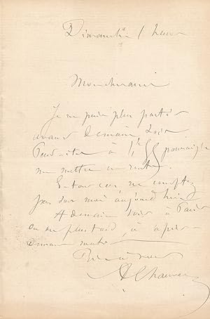 Auguste CHAUVEAU 2 lettres autographes signées