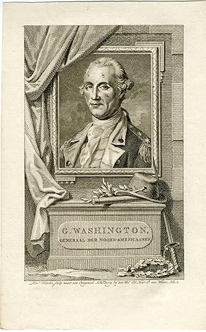 3-Antique Prints-PORTRAIT-GEORGE-WASHINGTON-Vinkeles-Peale-1782
