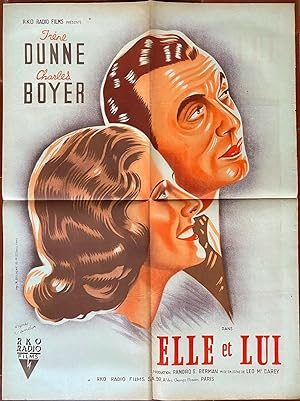 Affiche originale cinéma ELLE ET LUI Love Affair CHARLES BOYER Irène Dunne 60x80cm