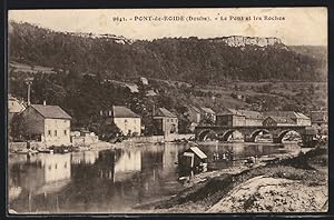 Carte postale Pont-de-Roide, Le Pont et les Roches