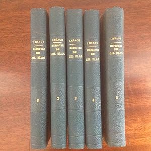 Histoire de GIL BLAS de SANTILLANE . Complet en 5 volumes reliés .