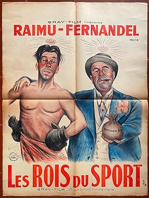 Affiche LES ROIS DU SPORT Raimu FERNANDEL Jules Berry 60x80cm