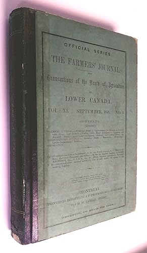 The Farmers' Journal and Transactions of the Board of Agriculture of Lower Canada, volume XI, 185...