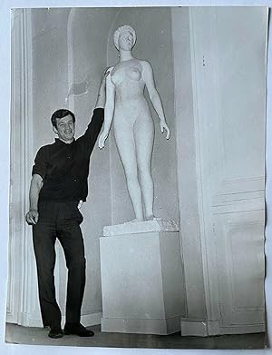 Photo originale JEAN-PAUL BELMONDO Statue 18x24cm