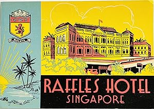 Original Vintage Luggage Label - Raffles Hotel Singapore