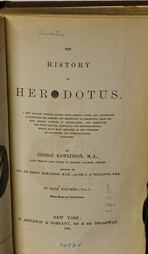 The History of Herodotus, Volume I. A New English Version, Edited with Copious Notes and Appendic...