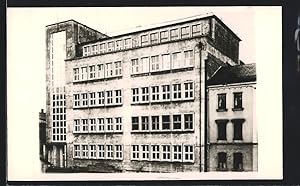 Foto-Ansichtskarte Nürnberg, Schule in der Rollnerstrasse 15, Bauhaus