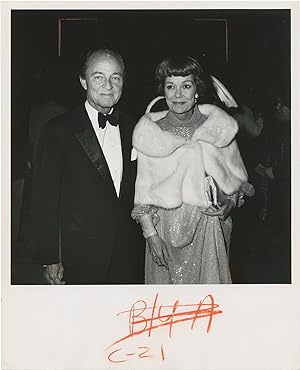 Original photograph of Jane Wyman and Frank McCarthy, circa 1972