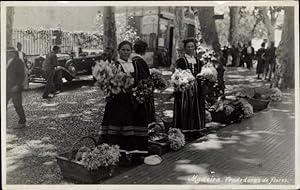 Ansichtskarte / Postkarte Insel Madeira Portugal, Blumenverkäuferinnen, Markt