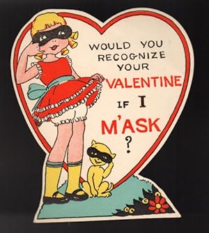 Die Cut Masked Valentine's Greetings Card