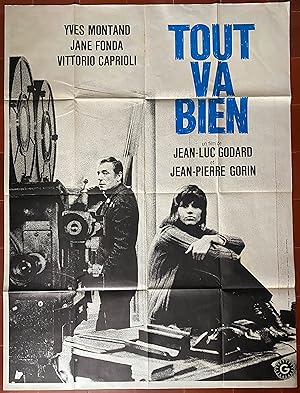 Affiche TOUT VA BIEN Yves Montand JEAN-LUC GODARD Jane Fonda 120x160cm