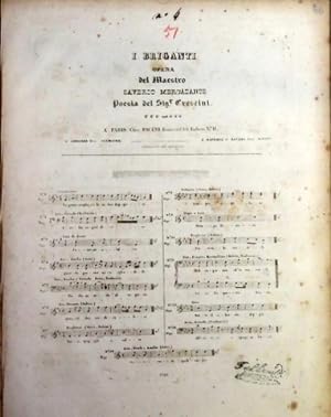 I Briganti. Opera del Maestro Mercadante. Poesia del Sigr. Crescini. No. 4: Aria Amelia (Grisi)