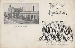 Joliet Penitentiary Illinois USA Antique Comic Prison Postcard