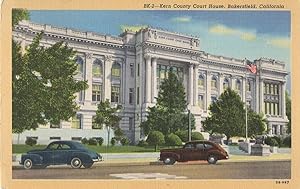 Kern County Court Bakersfield California USA Mint Linen Postcard