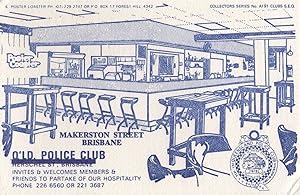 Makerston Street Police Social Club Australia Brisbane Queensland Postcard