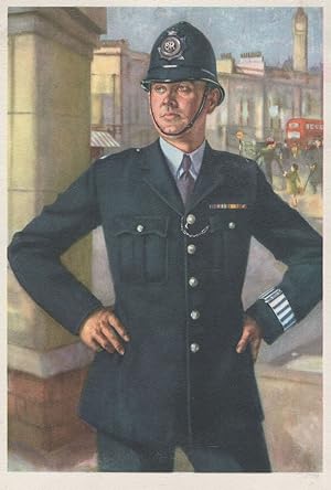 A London Policeman John Gilroy Painting Postcard