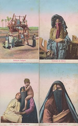 Balancon Indigene Arab Woman Fashion 4x Ethnic Old Postcard s