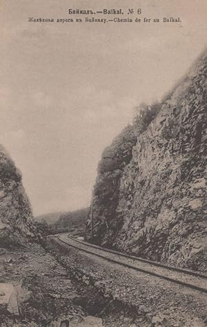 Russian Mockba Antique Baikal Railway Identified Old Postcard