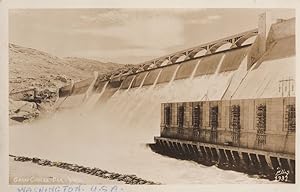 Grand Coulee Dam Washington Real Photo 1932 USA Postcard