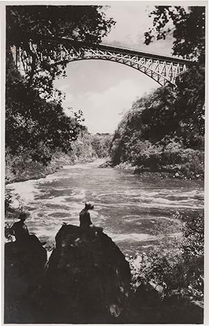 Lonely Travellers The Bridge & Boiling Pot Victoria Falls Africa RPC Postcard