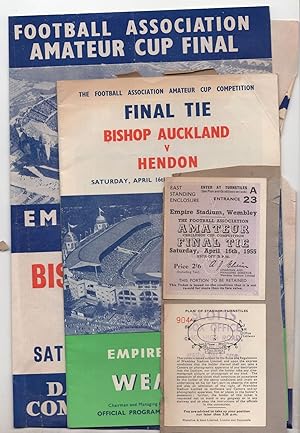 Bishop Auckland vs Hendon 1955 Football Cup Final Ticket 4x BUNDLE
