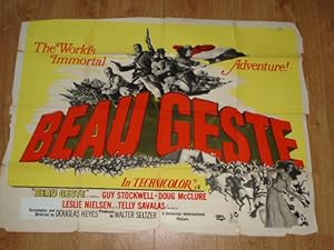 Original Vintage Movie Poster Beau Geste Starring Guy Stockwell, Doug McClure, Leslie Nielsen, Te...