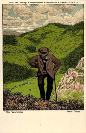 Künstler Ansichtskarte / Postkarte Thoma, Hans, Der Wanderer