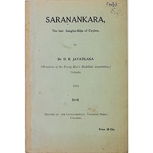 Saranankara, the last Sangha-Raja of Ceylon.