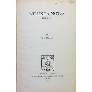 Nirukta Notes. Series II.