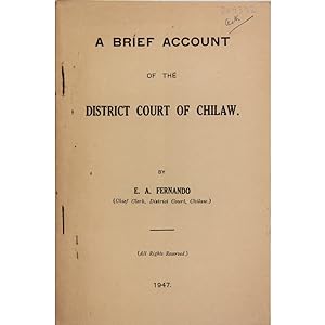 A brief account of the district court of Chilaw.