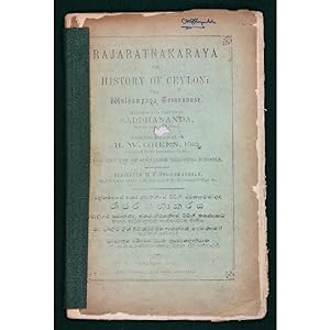 Rajaratnakaraya, or History of Ceylon. Revised and edited by Saddhananda, .