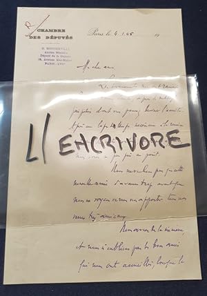 Lettre autographe signée de Gaston Monnerville - 1945