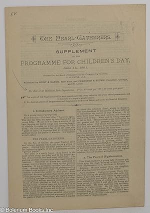 The Pearl-Gatherers. Supplement to the Programme for Children's Day. June 14, 1891