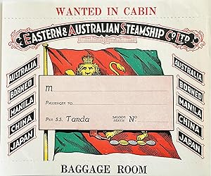 Original Vintage Luggage Label - Eastern & Australian Steamship Co. Ltd.