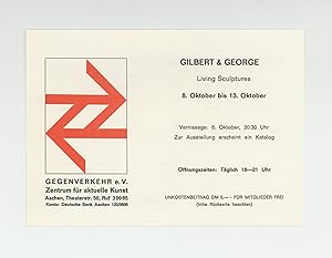 Exhibition card: Gilbert & George: Living Sculptures (8-13 October [1970])