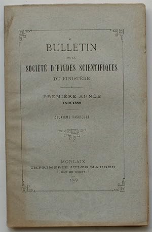 Bulletin de la société d'études du Finistère - Première année - Deuxième fascicule - 1879-1880