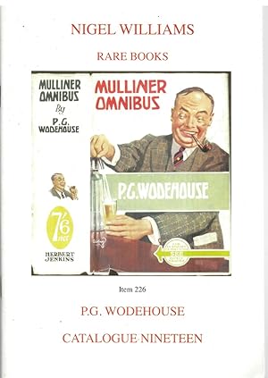 P. G. Wodehouse. Catalogue Nineteen