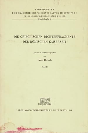 Die Griechischen Dichterfragmente Der Romischen Kaiserzeit. Band II