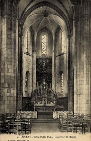 Ansichtskarte / Postkarte Aignay-le-Duc Cote d'Or, Inneres der Kirche